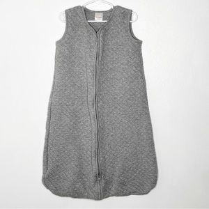 Hanna Andersson gray quilted cotton sleep sack L